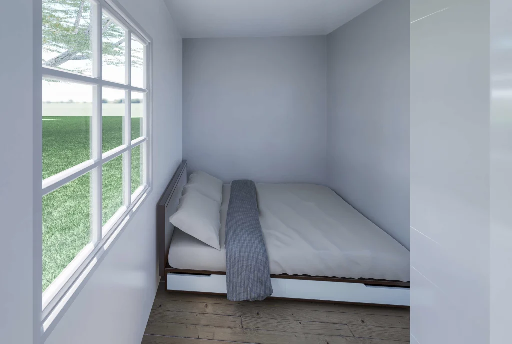 1 bedroom container home interior rendering 5