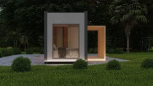 2 bedroom container home exterior rendering 8