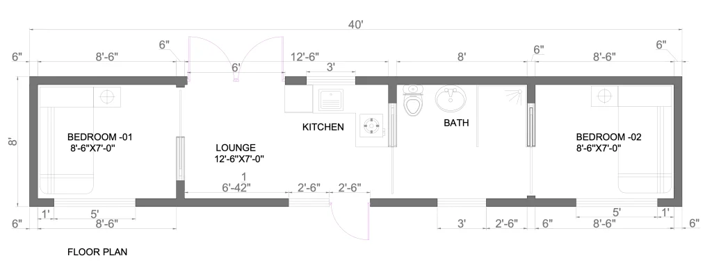 container homes canada 2 bedroom floor plan